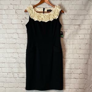 NWT Just...Taylor Ruffle Detail Sheath Dress